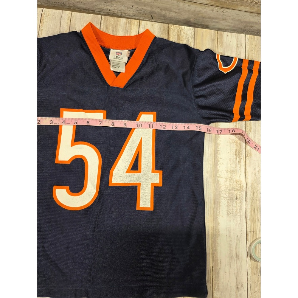 NFL Team Apparel Chicago Bears Brian Urlacher 54 Jersey Navy Blue Youth Small 8 - Picture 4 of 8